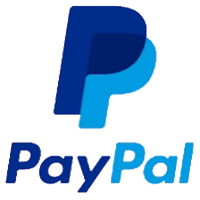 the paypal logo on a black background